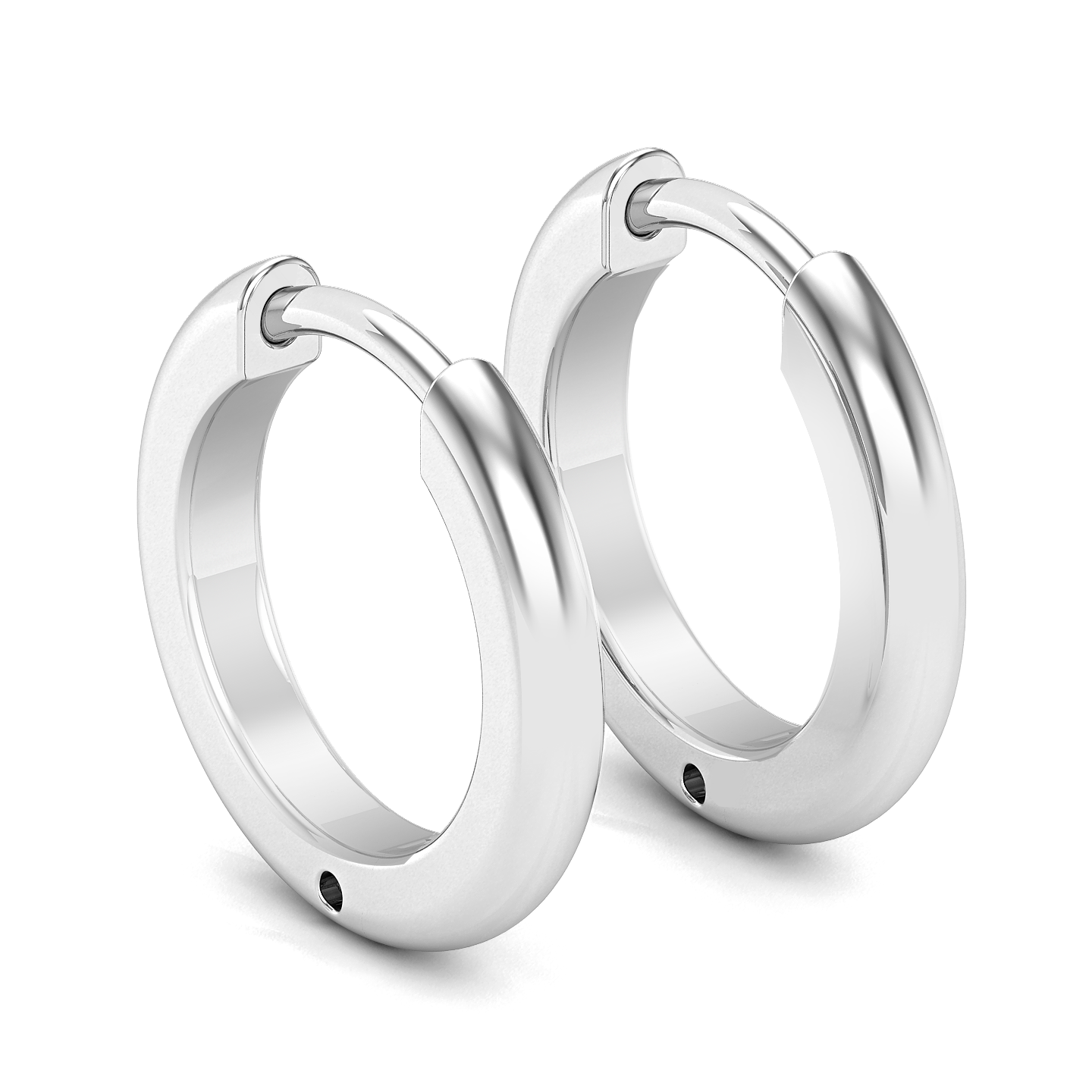 Sleek Minimalist Solid Hoop Earrings