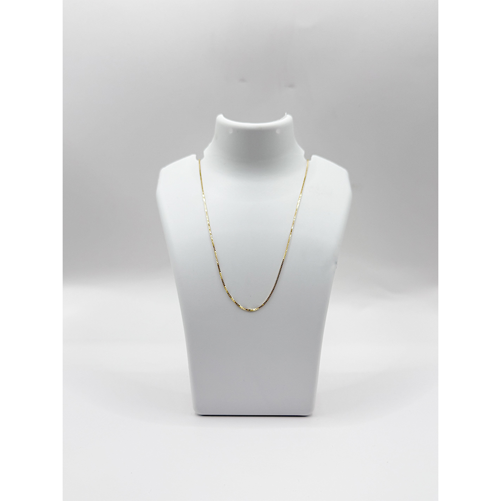 Elegant Two-Tone Textured Gold Chain Necklace