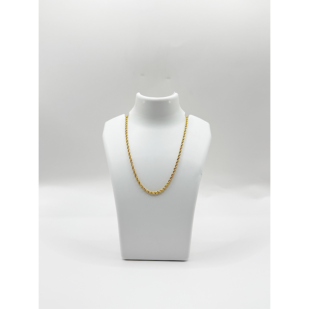 Bold Twisted Rope Gold Chain Necklace