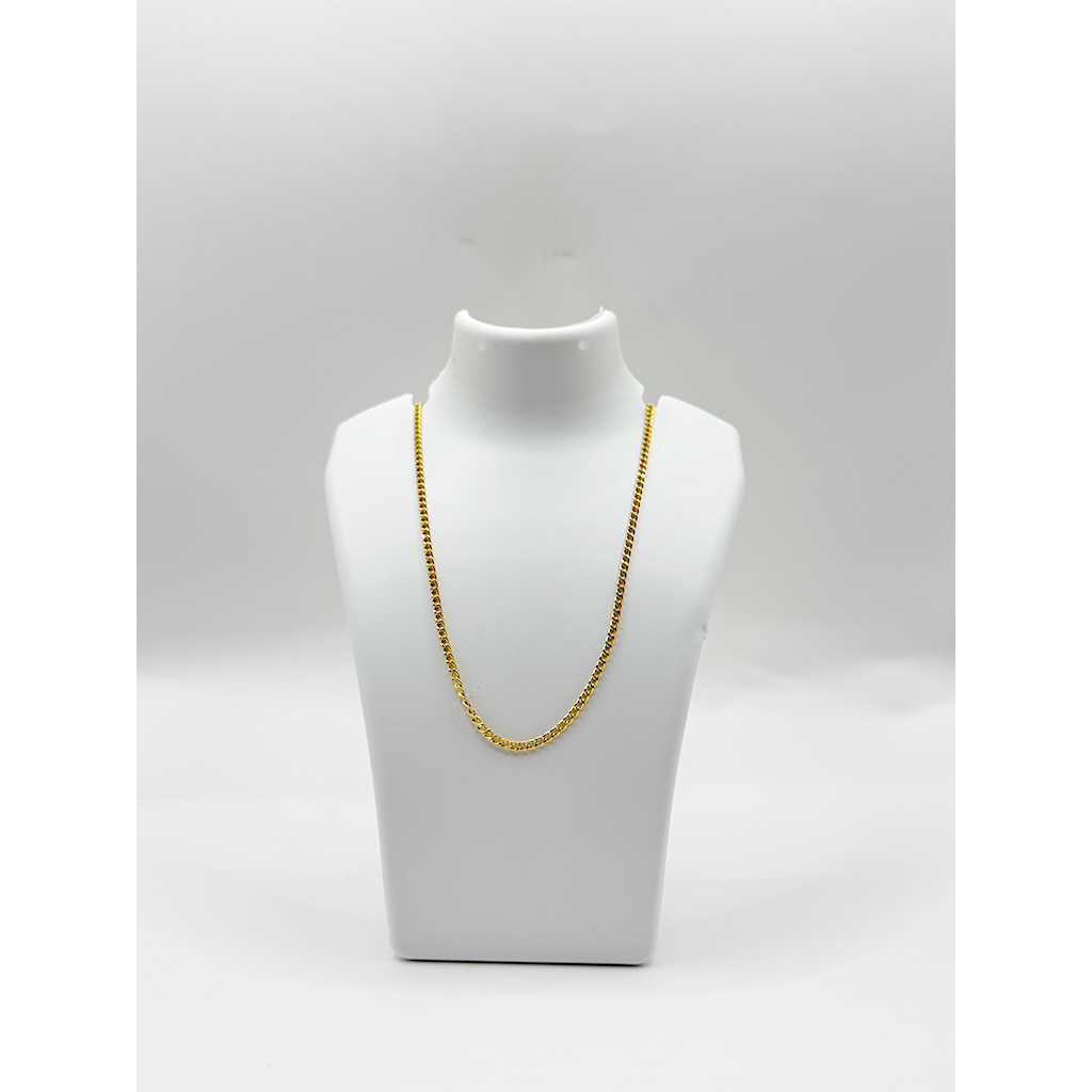 Classic Square-Cut Gold Box Chain Necklace