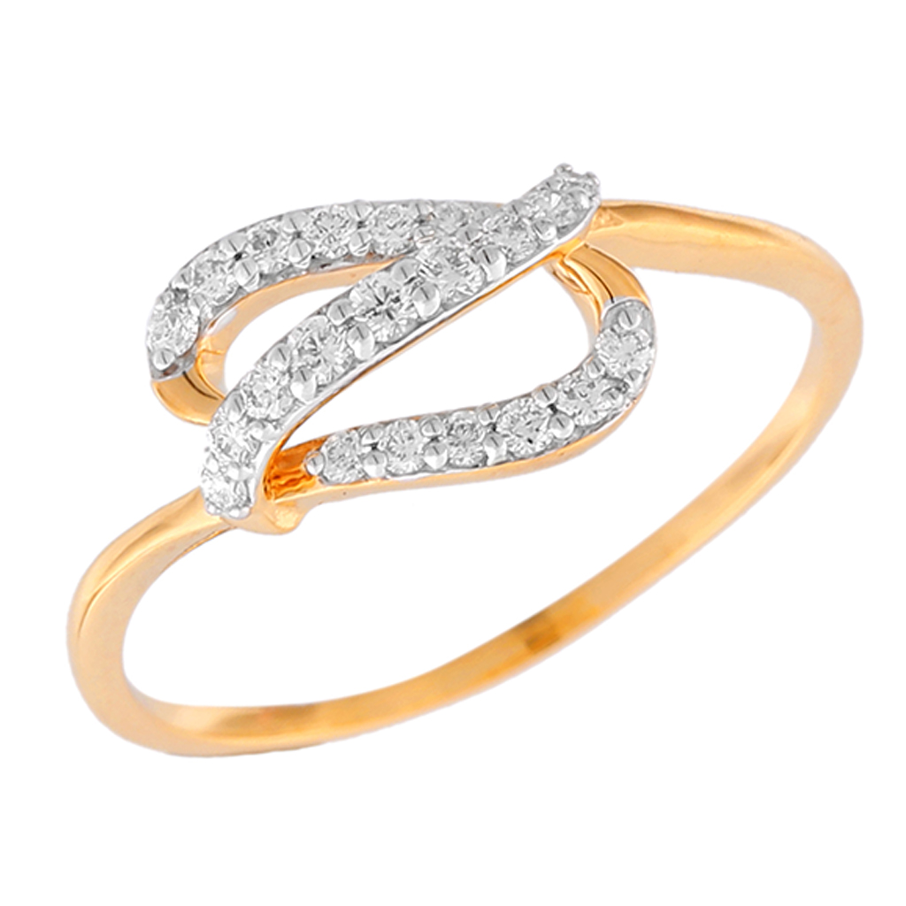 Elegant Diamond Cluster Gold Ring