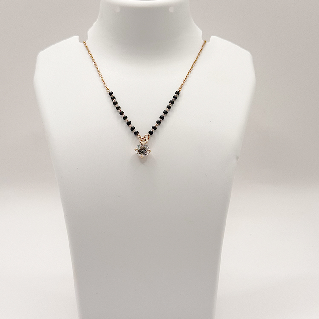Minimal Solitaire Charm Mangalsutra