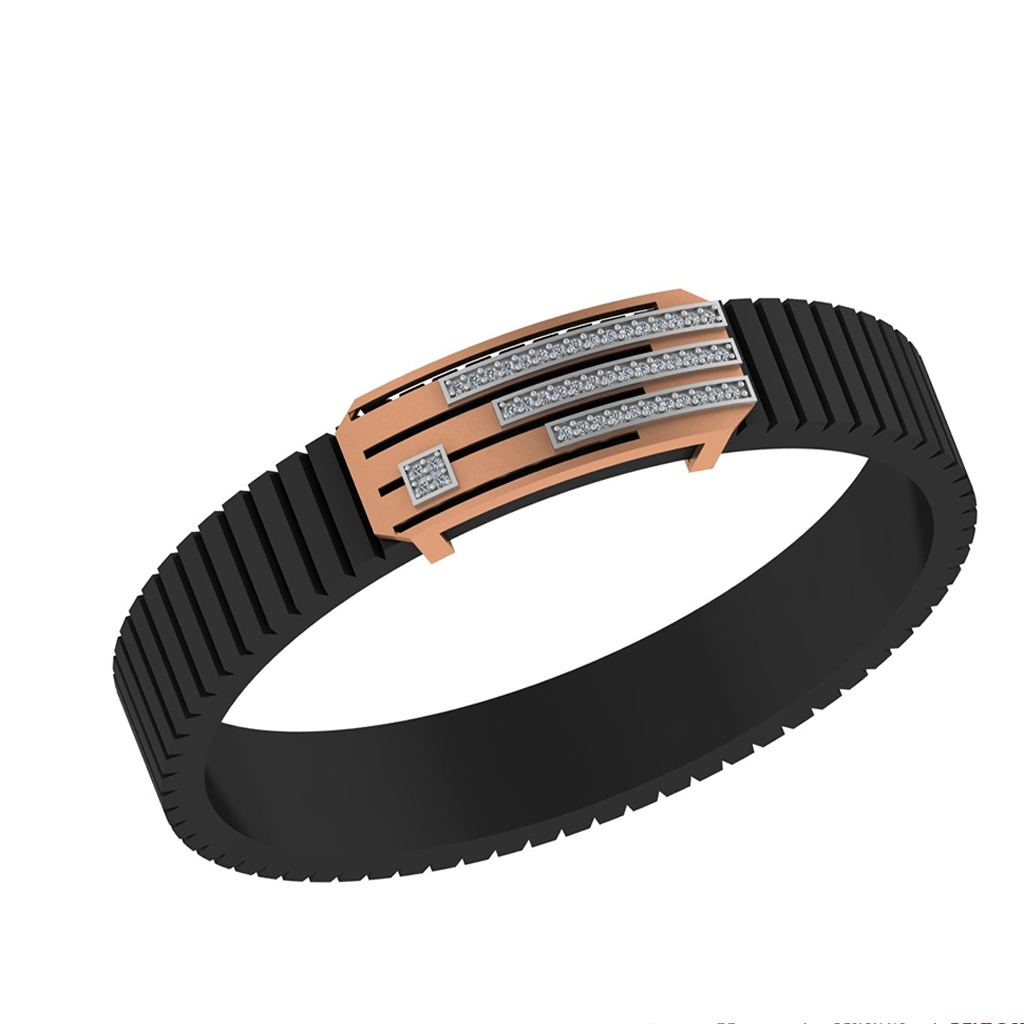 Triple-Row Diamond Streamline Bracelet