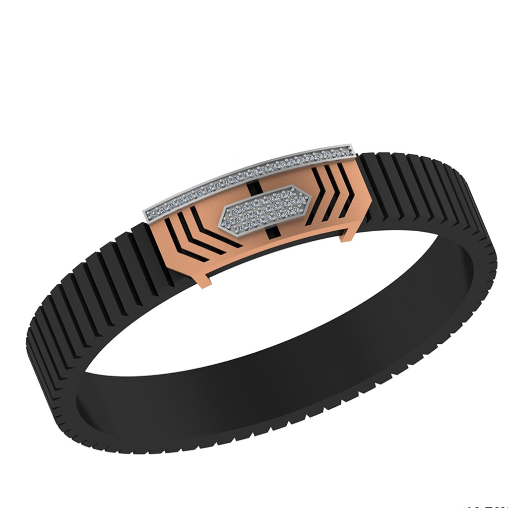 Hexa-Shield Diamond Crest Bracelet