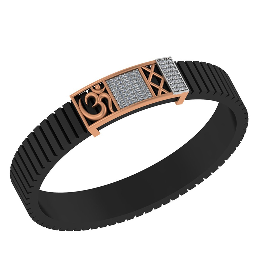 Om Trinity Diamond Mesh Bracelet