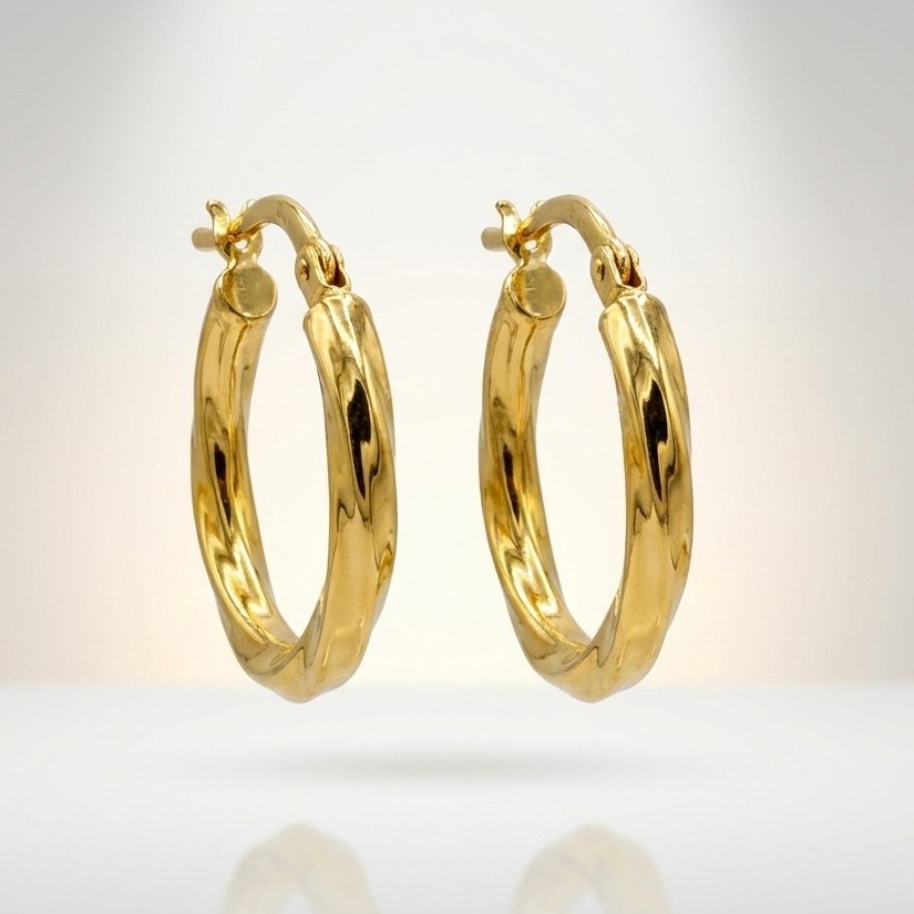 Classic Polished Gold Hoop Earrings