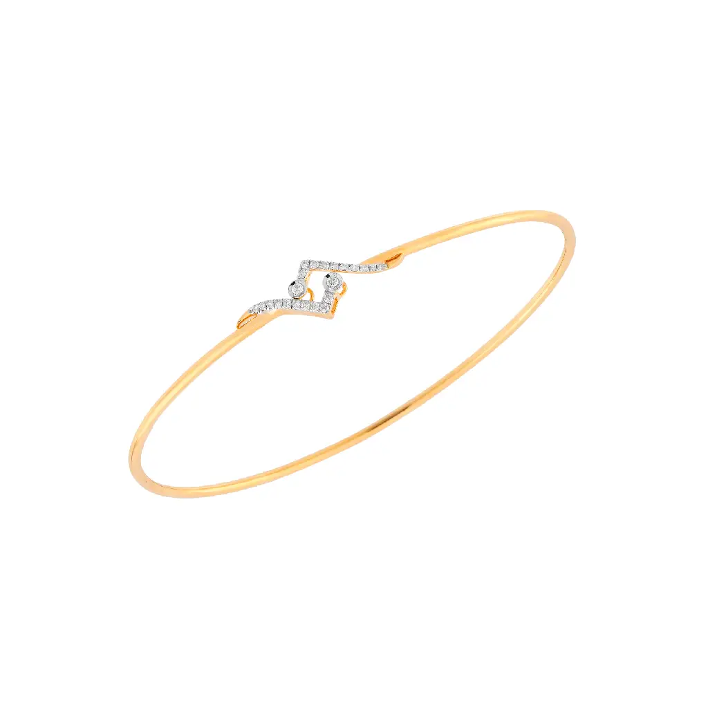 Elegant Diamond Accent Gold Bracelet