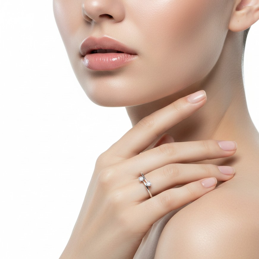 Twin Sparkle Minimalist Diamond Ring