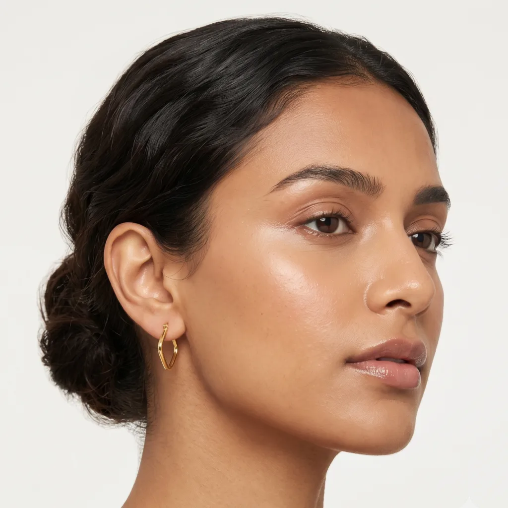 Hollow Gold Earring