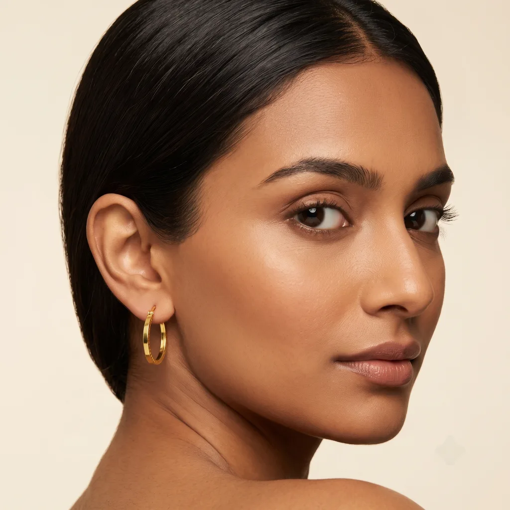 Hollow Gold Earring