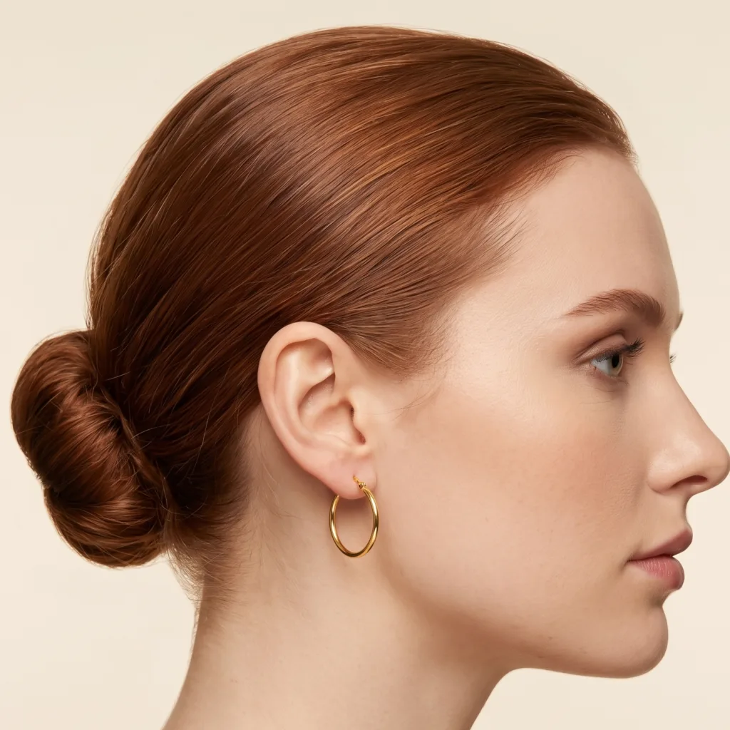 Hollow Gold Earring