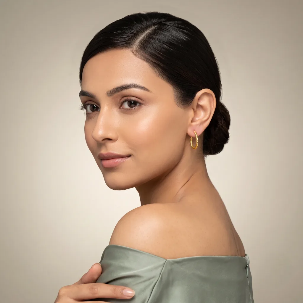 Hollow Gold Earring